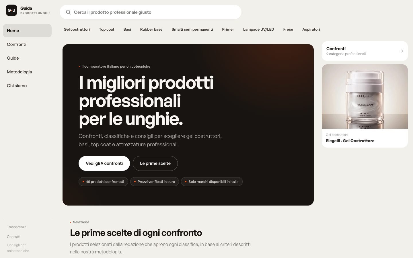 Guida Prodotti Unghie Italy homepage